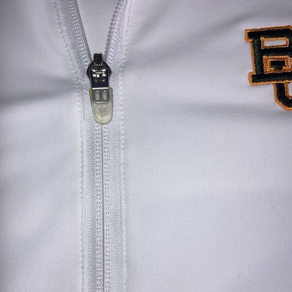 Womens Peter Millar Large Zip Up Light White Jacket W/ Baylor University Logo - Picture 8 of 13